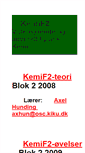 Mobile Screenshot of kemigf.kiku.dk